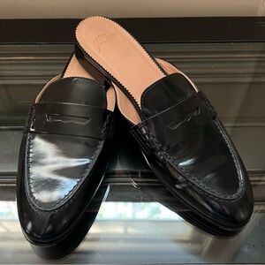 J. Crew slip on leather loafers.